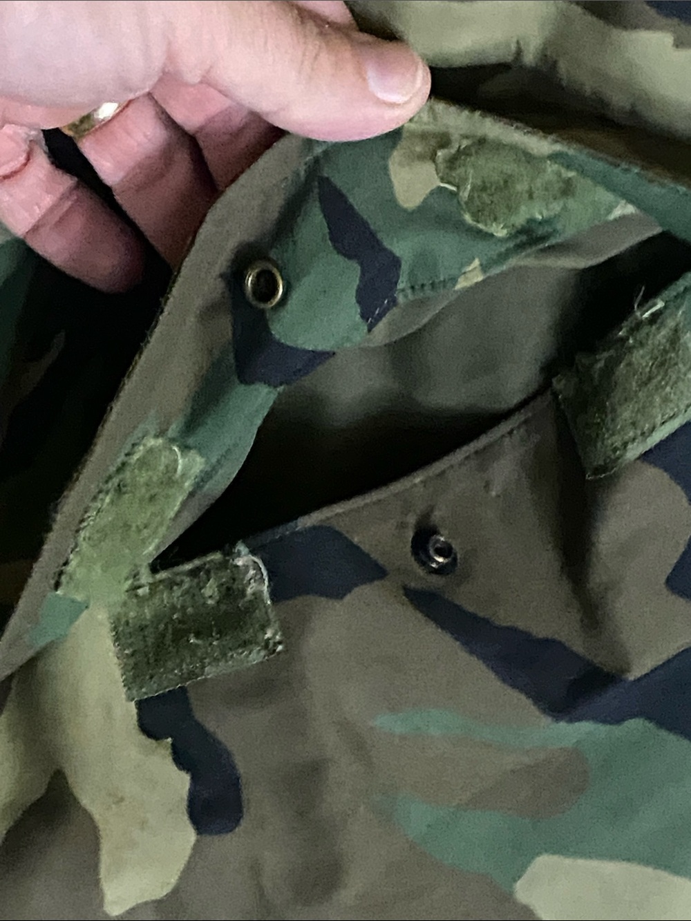 US Military cold weather parka woodland Camouflage Jacket size XL full zip hood - Picture 3 of 7